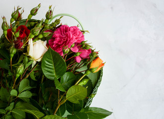 Roses in assortment.
