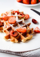 Wafers with berries.