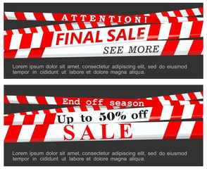Obraz premium Final sale and end of the season banner. Vector illustration.