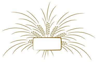 Logo with wheat cones. 