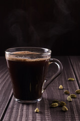 Coffee cup with cardamon