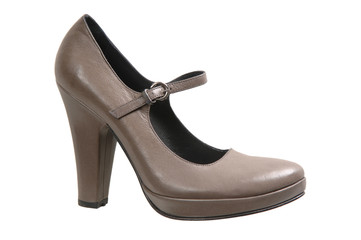 Female shoes on a white background