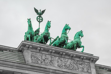 Obraz premium Quadriga, Brandenburger Tor, Berlin