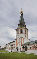 Bell tower of Assumption Cathedral of Valday Iversky Monastery. Novgorod Oblast. Russia