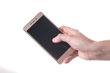 Hand of girl holding smart phone