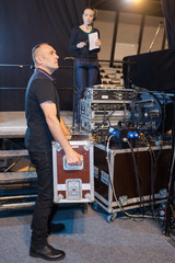 Fototapeta na wymiar stage equipment for a concert