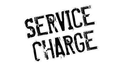 Service Charge rubber stamp. Grunge design with dust scratches. Effects can be easily removed for a clean, crisp look. Color is easily changed.