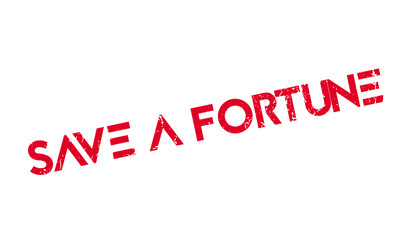 Save A Fortune rubber stamp. Grunge design with dust scratches. Effects can be easily removed for a clean, crisp look. Color is easily changed.
