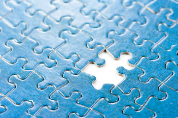 blue jigsaw puzzle