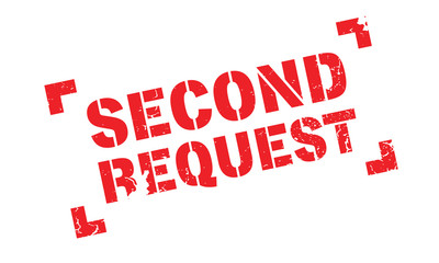 Second Request rubber stamp. Grunge design with dust scratches. Effects can be easily removed for a clean, crisp look. Color is easily changed.