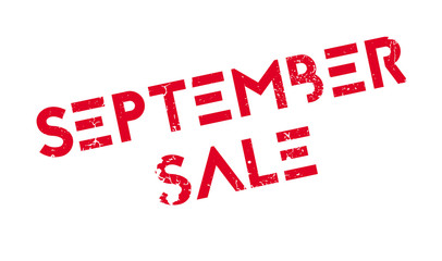 September Sale rubber stamp. Grunge design with dust scratches. Effects can be easily removed for a clean, crisp look. Color is easily changed.