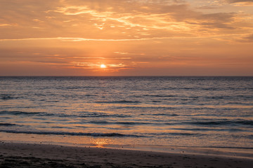 Beautiful sunset in Mancora Beach - Mancora, Peru
