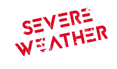 Severe Weather rubber stamp. Grunge design with dust scratches. Effects can be easily removed for a clean, crisp look. Color is easily changed.