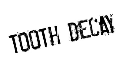 Tooth Decay rubber stamp. Grunge design with dust scratches. Effects can be easily removed for a clean, crisp look. Color is easily changed.