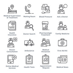 Medical & Health Care Icons Set 2 - Outline Series
