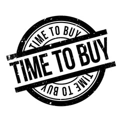 Time To Buy rubber stamp. Grunge design with dust scratches. Effects can be easily removed for a clean, crisp look. Color is easily changed.