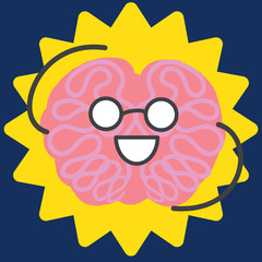 Study Mascot Happy Brain