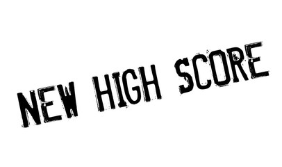 New High Score rubber stamp. Grunge design with dust scratches. Effects can be easily removed for a clean, crisp look. Color is easily changed.