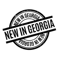 New In Georgia rubber stamp. Grunge design with dust scratches. Effects can be easily removed for a clean, crisp look. Color is easily changed.