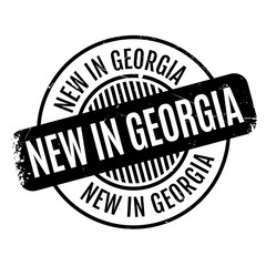 New In Georgia rubber stamp. Grunge design with dust scratches. Effects can be easily removed for a clean, crisp look. Color is easily changed.