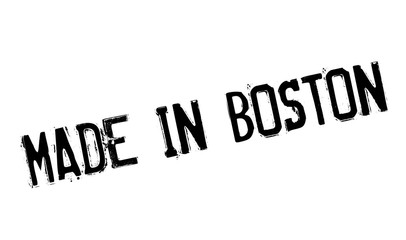 Made In Boston rubber stamp. Grunge design with dust scratches. Effects can be easily removed for a clean, crisp look. Color is easily changed.