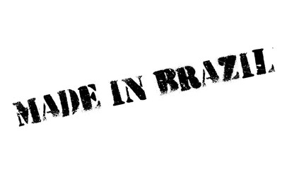 Made In Brazil rubber stamp. Grunge design with dust scratches. Effects can be easily removed for a clean, crisp look. Color is easily changed.
