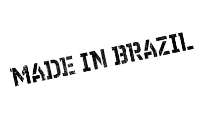 Made In Brazil rubber stamp. Grunge design with dust scratches. Effects can be easily removed for a clean, crisp look. Color is easily changed.