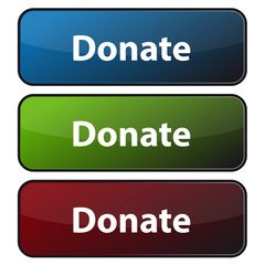 Internet Spenden Button Donate - Set mit verschiedenen Farben
