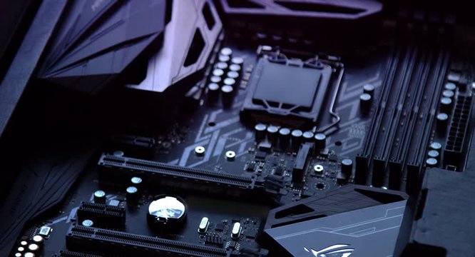 PC Motherboard closeup
