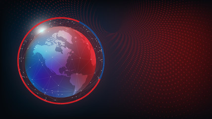 Futuristic global interface technology science