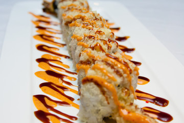 crispy sushi roll with mayo