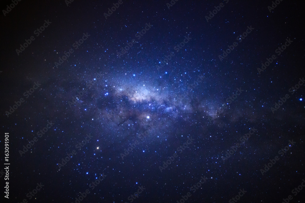 Wall mural milky way galaxy. long exposure photograph.with grain