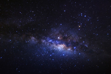 Obraz na płótnie Canvas Milky way galaxy. Long exposure photograph.With grain