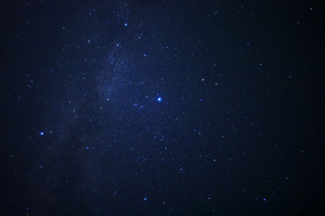 Naklejka na ściany i meble Milky way galaxy. Long exposure photograph.With grain