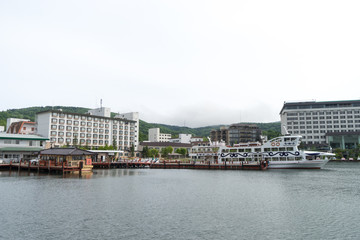 阿寒湖畔温泉街の風景