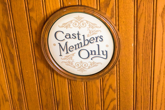 Cast Members Only Retro Sign