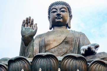 Giant Bronze Statue of Tian Tan Buddha in Hong Kong