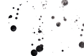Abstract black ink splash