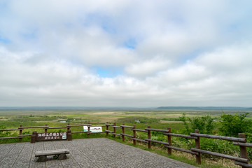Fototapeta na wymiar 釧路湿原国立公園細岡展望台の景色