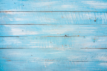 Sky blue color wooden background and texture.