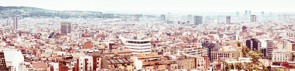 Panoramic view of residence district in Barcelona