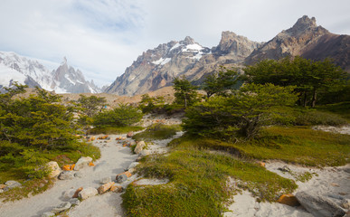 Fototapeta na wymiar Cerro Torre and glaciers