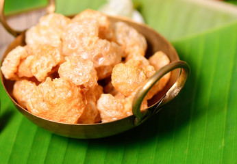 Fried skin pork,Thai food