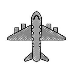 airplane flying isolated icon vector illustration design