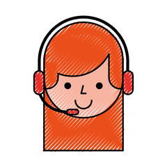 call center agent avatar vector illustration design
