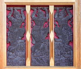 Giant wood carvings