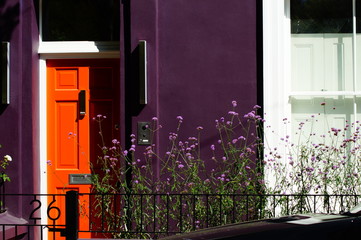 Tür zu einer Wohnung in Notting Hill - London