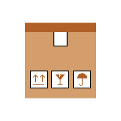 box carton delivery icon vector illustration design