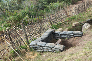 bunker on top in the mountain of Thailand