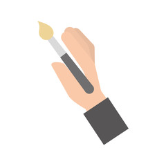 paint brush isolated icon vector illustration design